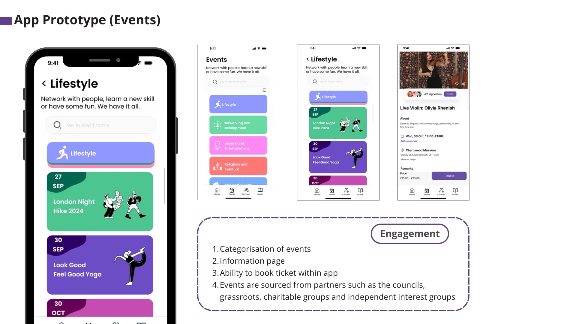 Key feature 1, Events, of AssimilaUK