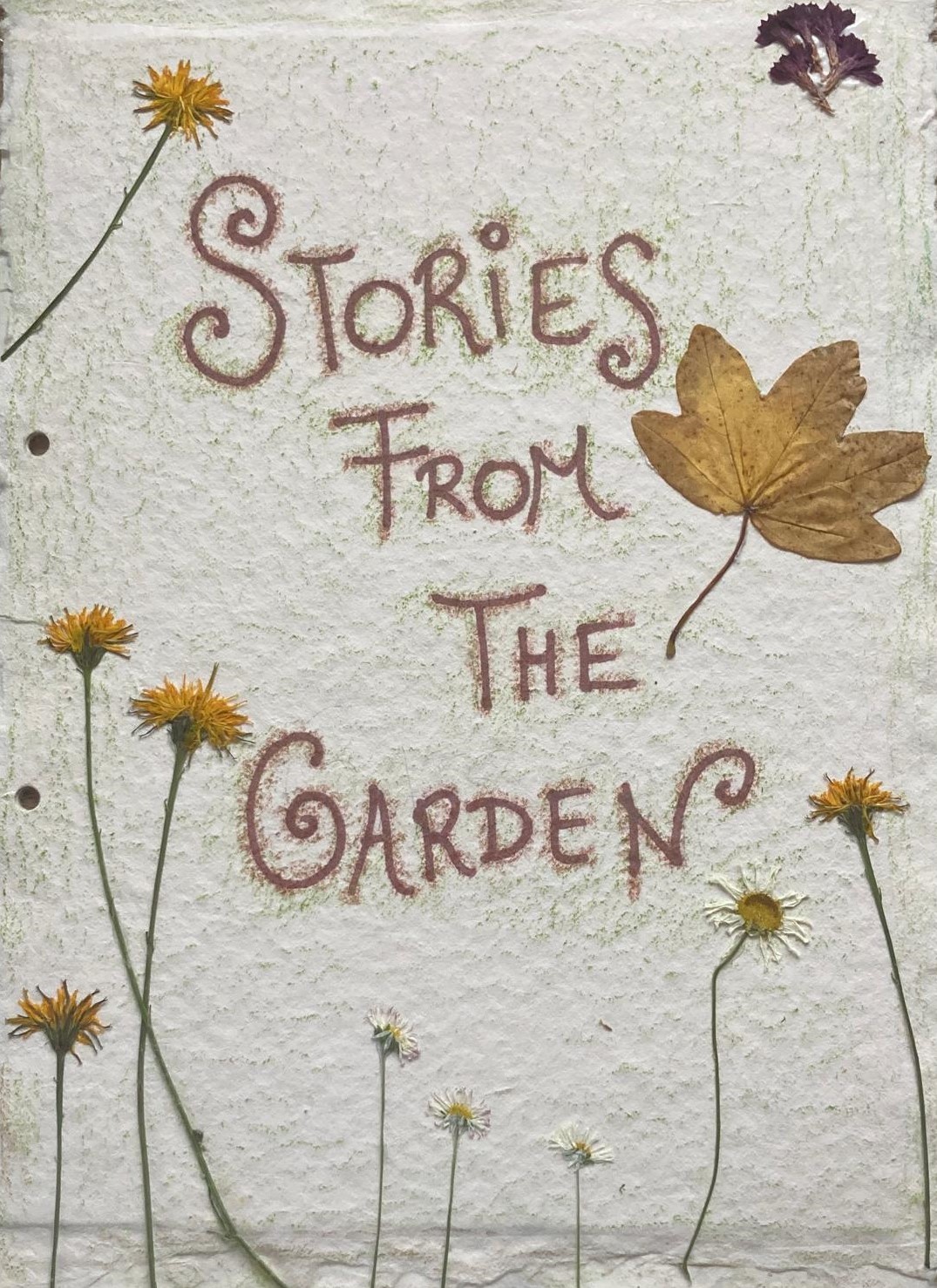 Cover for a memory book for visitors and members of the garden