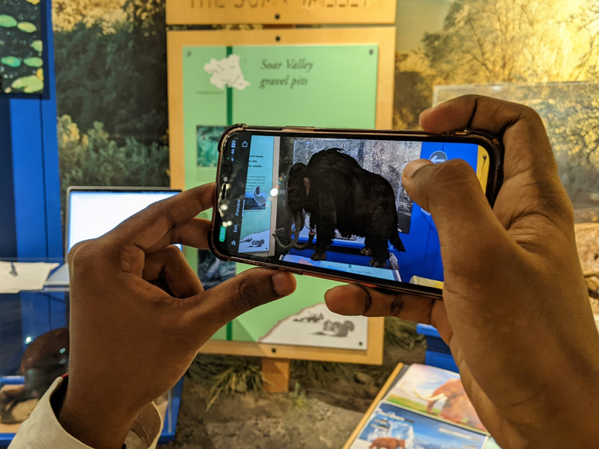 Participants testing the AR prototypes