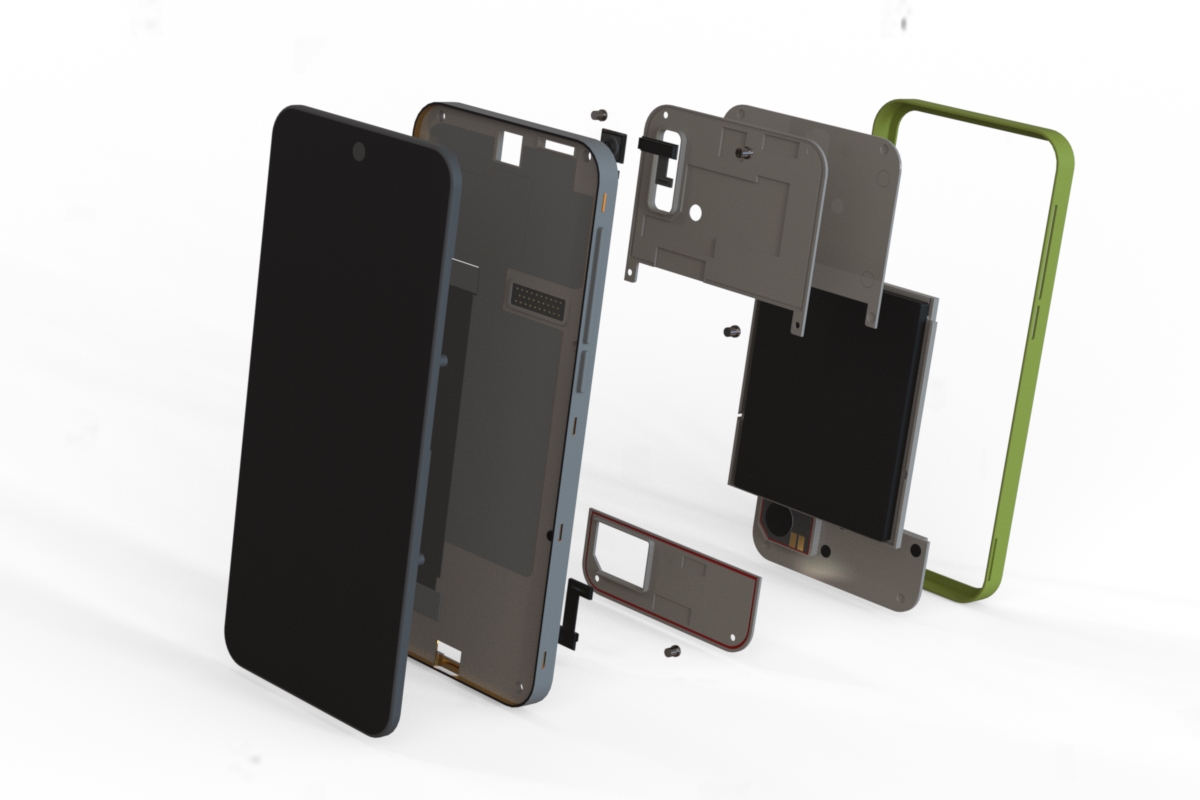 Modular phone exploded view