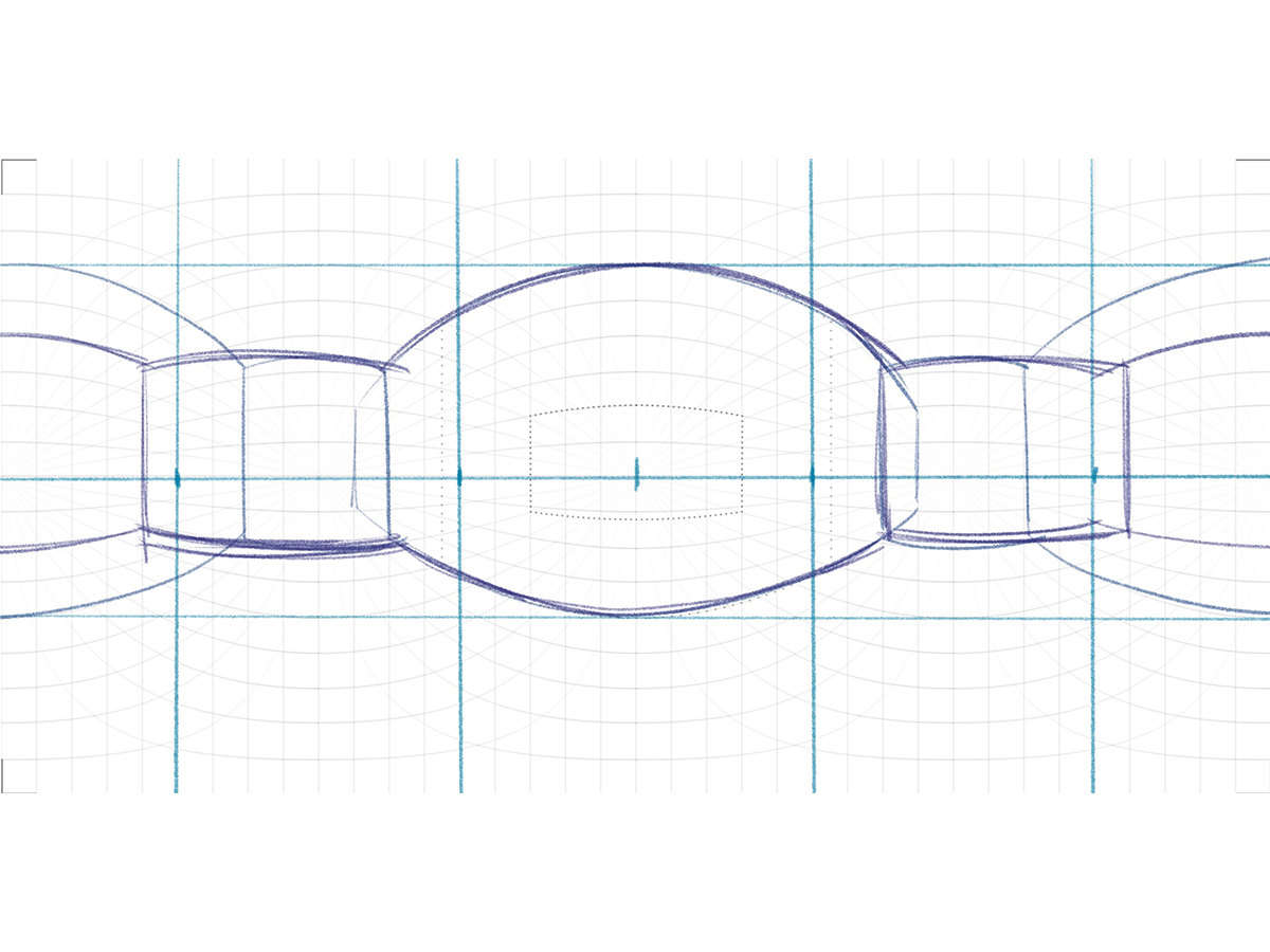 Line drawing of the scene plan used for VR testing.