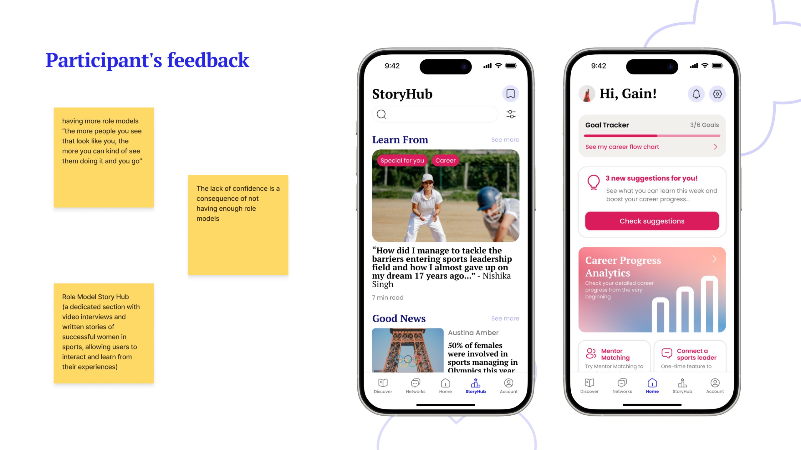 Story Hub app screens